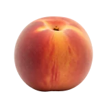 Fresh organic peach from Huerto.Bio, beautifully ripe with vibrant orange and red hues, perfect for healthy, sustainable eating.