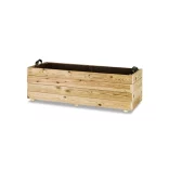 Caja de madera para huerto urbano y jardinería ecológica.
