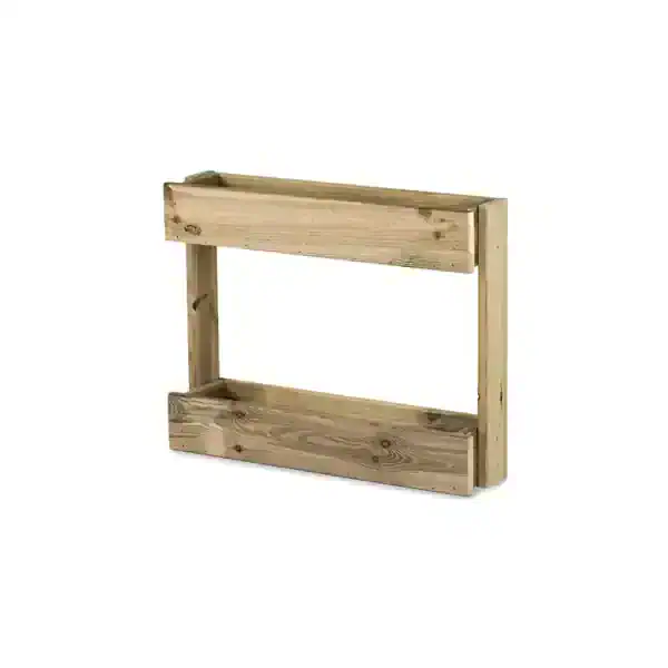 Mueble de madera para huerto urbano ecológico en huerto.bio. Ideal para plantar hortalizas y aromáticas en casa con materiales sostenibles y de alta calidad.