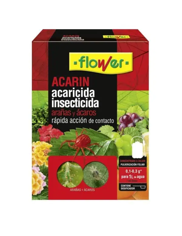 Flowar Acaricida insecticida para arañas y ácaros, control rápido en huerto ecológico, fertilización foliar, insecticida natural para agricultura ecológica, pulverización de insectos.