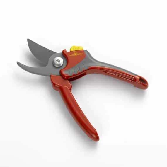 Cortasetos de jardín con mangos ergonómicos y hoja afilada, ideales para poda y mantenimiento de huertos ecológicos. Productos de huerto.bio para jardinería sostenible.