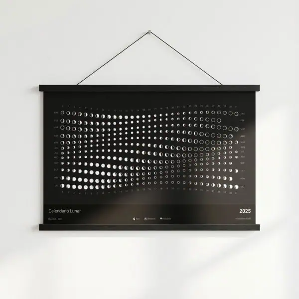 1. Calendario lunar para jardinería y agricultura ecológica en 2025, ideal para huertos bio, usando fases de la luna para mejores cosechas y plantaciones.