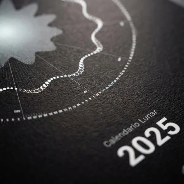 Cálendario lunar 2025 para agricultura y jardinería, con fases lunares detalladas para planificación agrícola orgánica y cultivo biológico.