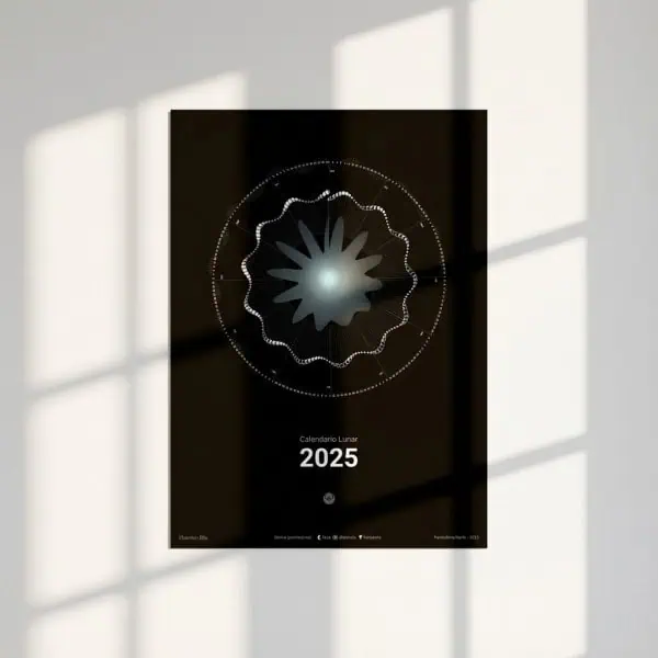 1. Calendario lunar 2025 de Huerto.Bio, ideal para agricultura ecológica y jardinería natural, con fases lunares y consejos para cultivos orgánicos y sostenibles.