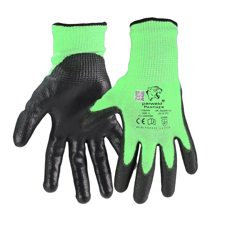 CUT 5 P U GRIPPER GLOVE