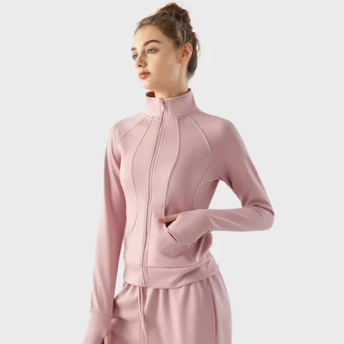 Collar Zipper Jacket Fitness Fashion