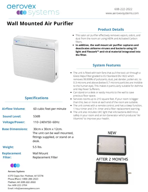 Aerovex Systems Wall Mounted Air Purifier - Image 7