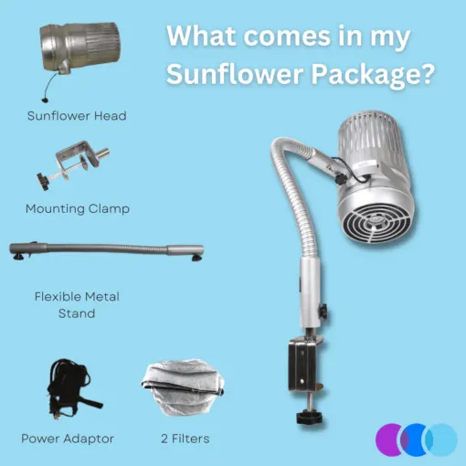 Sunflower II LED Nail Dust Collector - Image 6