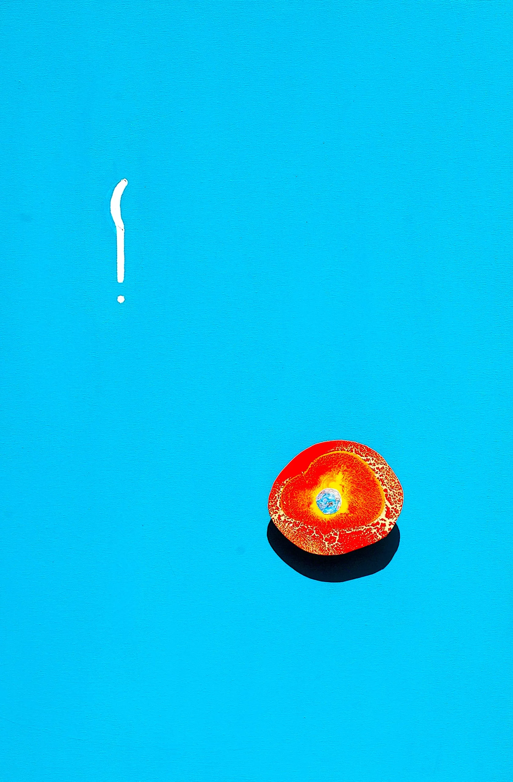 PCA 3 Acrylics, small oil-painted circle, mounted on the canvas, 36’x24’,2008