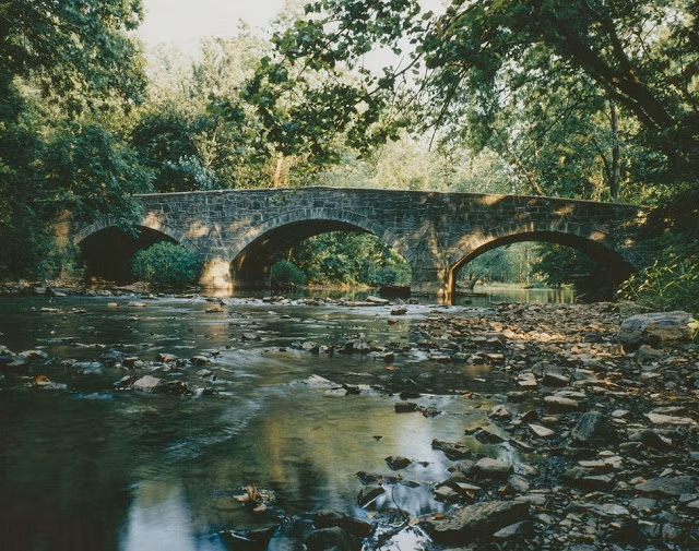 973px Maclays Mill Twin Bridge East West Spanning Conodoguinet Creek