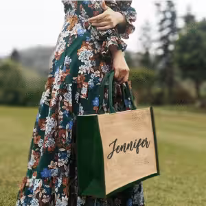 Personalised Radiant Jute Recycle Shopping Bag