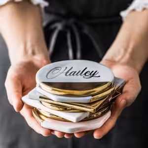 Personalised Oasis Scandinavian Marble Coasters