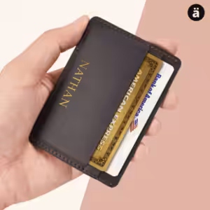 Customised LUXE Handcrafted Cowhide Leather Card Wallet