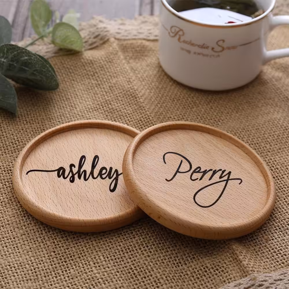 Personalised Oosis Wooden Coaster