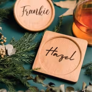 Personalised Oasis Wooden Coasters