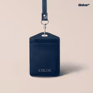 Personalised Embossing Leather Lanyard ID Card Holder