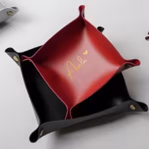 Personalised Faux Leather Valet Tray Jewelry Boxes