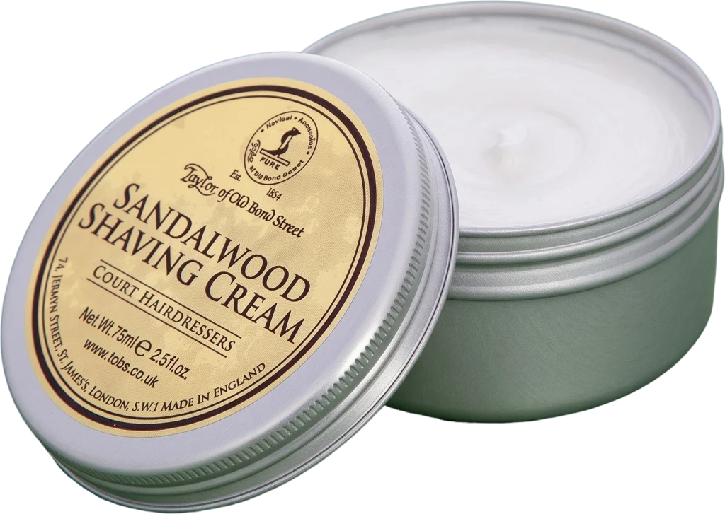Hufen eillio sandalwood Taylor o Old Bond Street, tun 75ml, wedi'i agor