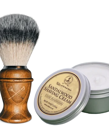 Bearded Colonel shaving brush with sandalwood shaving cream