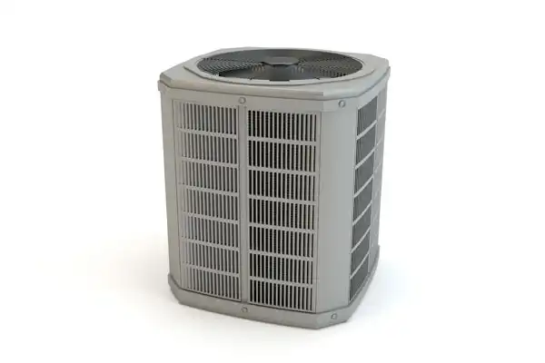 A reliable, gray outdoor central air conditioning unit—symbolizing the comfort Bell Brothers delivers to Northern California homes. Our background-checked technicians ensure expert installation and service, backed by our No Surprise Guarantee and transparent, upfront pricing. Trust the proven reputation of Bell Brothers for all your home comfort needs.