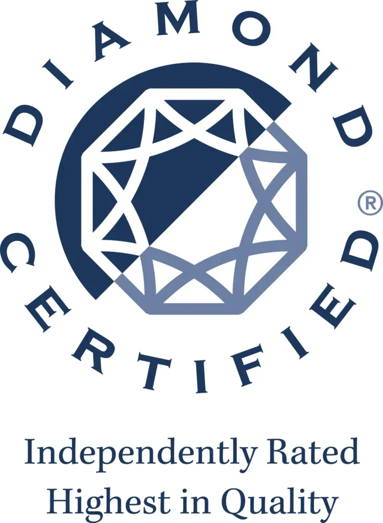 Diamond Certified logo with blue diamond, highlighting Bell Brothers’ trusted service, No Surprise Guarantee, and upfront pricing.