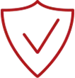 A red check mark in a red outlined shield, reflecting Bell Brothers’ trusted service, No Surprise Guarantee, and upfront pricing.