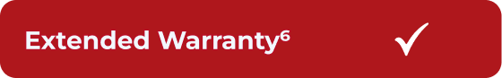Red banner featuring the words "Extended Warranty⁶" in crisp white text, symbolizing Bell Brothers' commitment to reliable, extended protection beyond standard maintenance. A white checkmark on the right reinforces their No Surprise Guarantee, with trustworthy, background-checked technicians and transparent, upfront pricing that Northern California families have come to rely on.