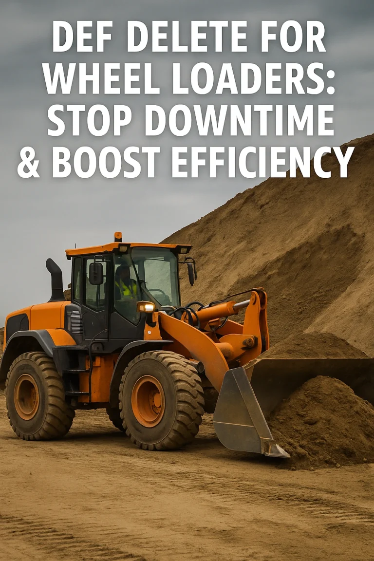 Wheel loader working efficiently after installing DEF delete emulator