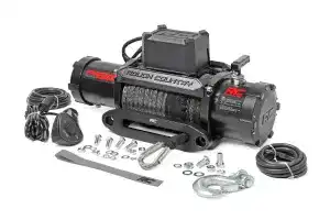 Heavy-duty electric winch for sports center safety and rescue operations.
