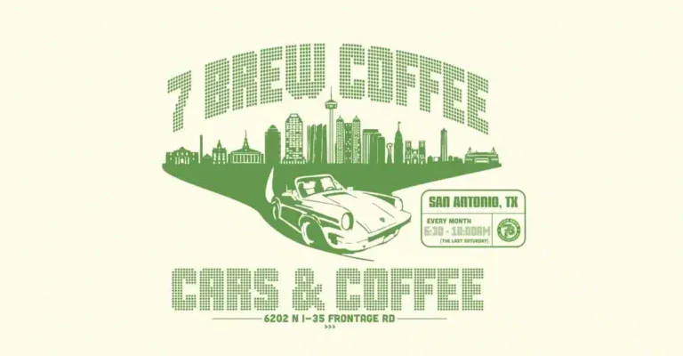 7 Brew Coffee Cars & Coffee car show in San Antonio, TX