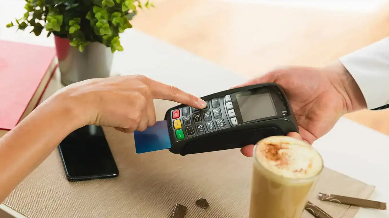 payment transaction on card terminal