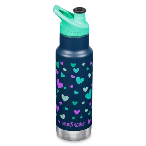 Klean Kanteen – Termo Drikkedunk I Rustfrit Stål Til Børn 355 ML – Navy Hearts