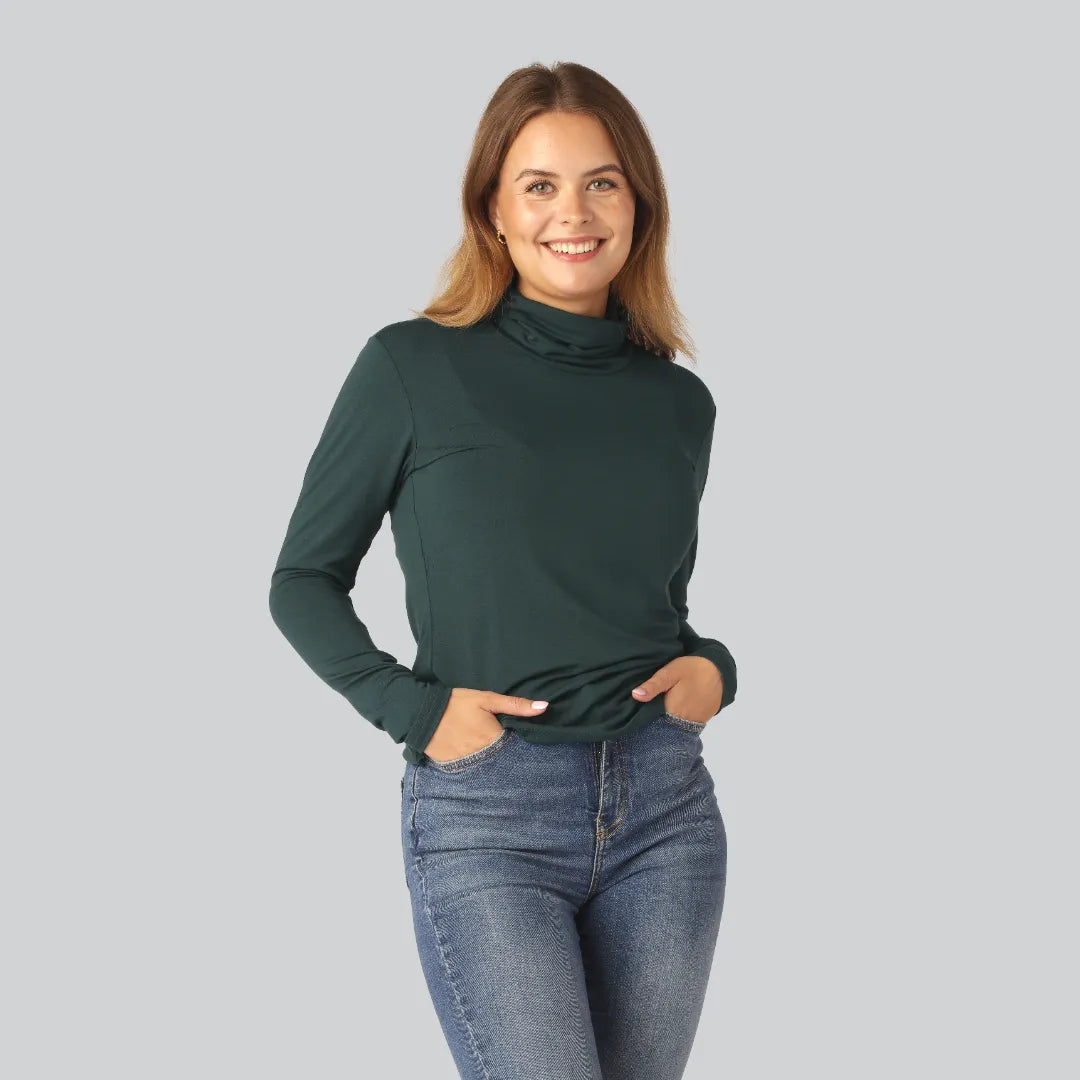 Bambus rullekrave i grøn til kvinder Bambus rullekrave i grøn til kvinder