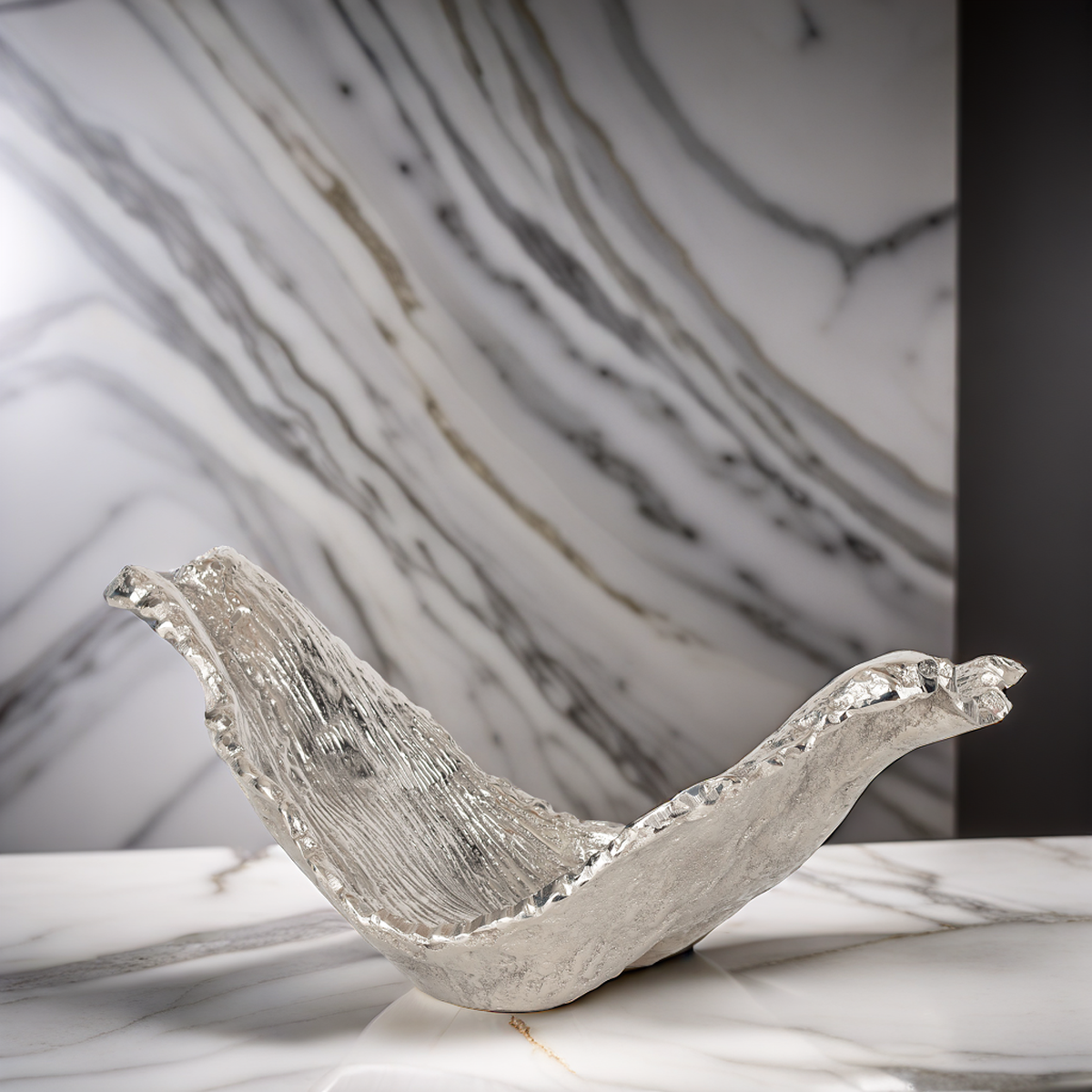 Silver Sculptural Bowl