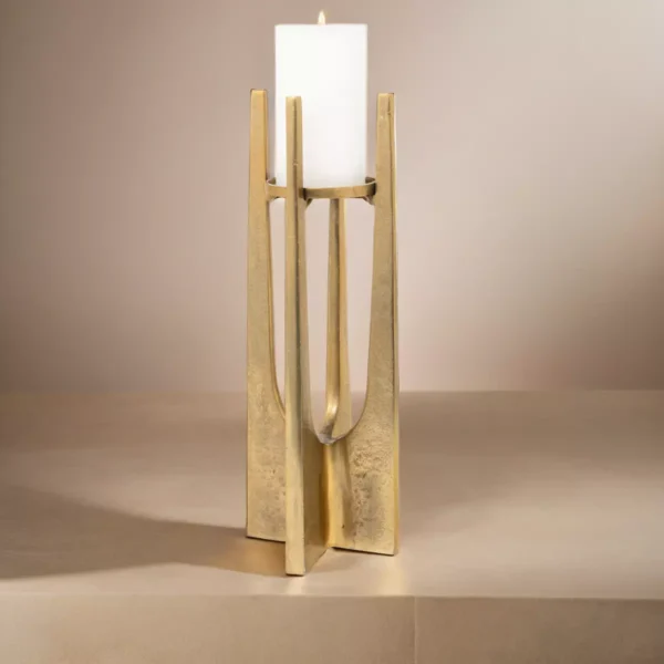 Gold Metal Candle Holder