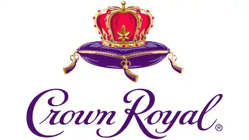 Crown Royal logo featuring a royal crown on a purple cushion.