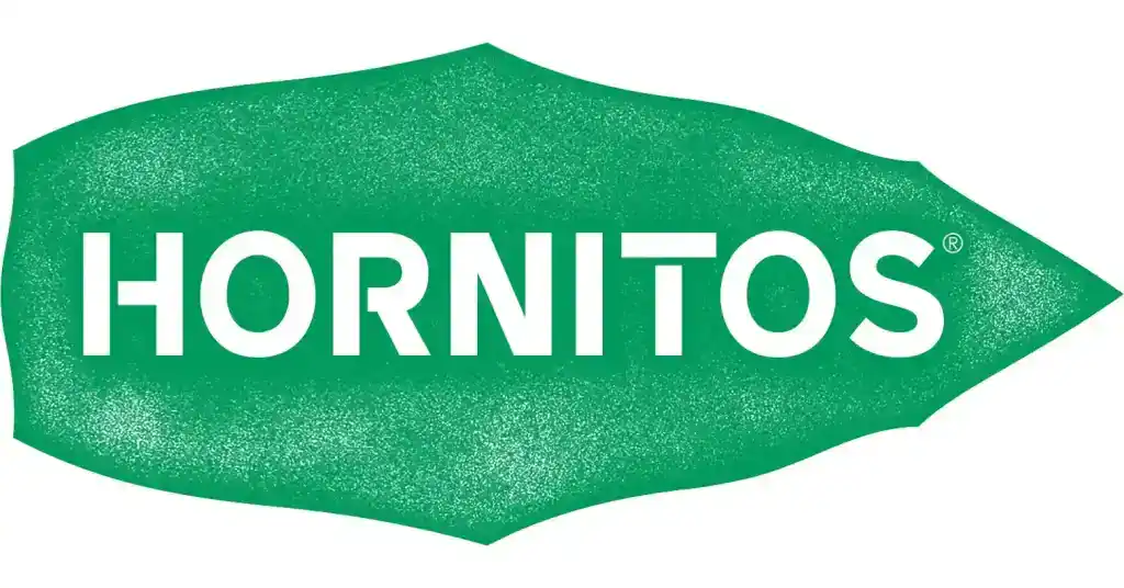 Hornitos tequila logo on a green background, representing premium Mexican spirits.