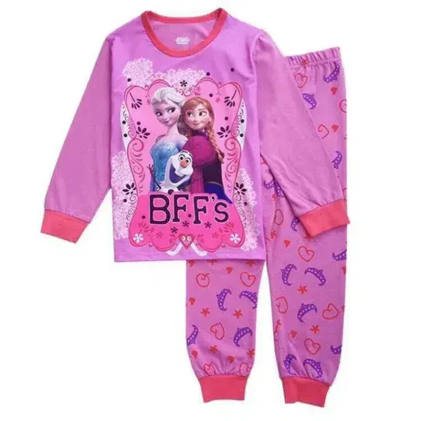 פיג’מה לילדות של הלהיט “לשבור את הקרח” (FROZEN) אנה ואלזה