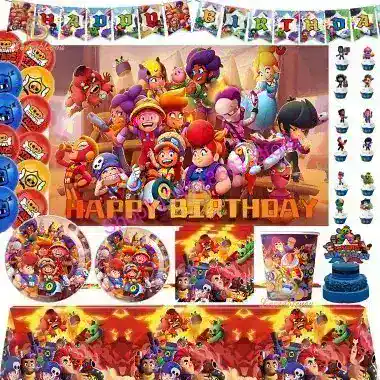 אביזרי יום הולדת של בראול סטארס brawl stars!