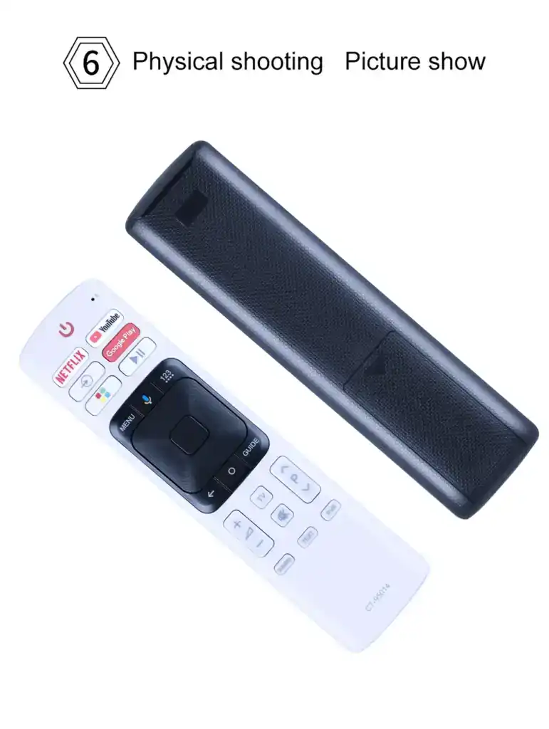 שלט Toshiba עם כפתורי קיצור לאפליקציות סטרימינג