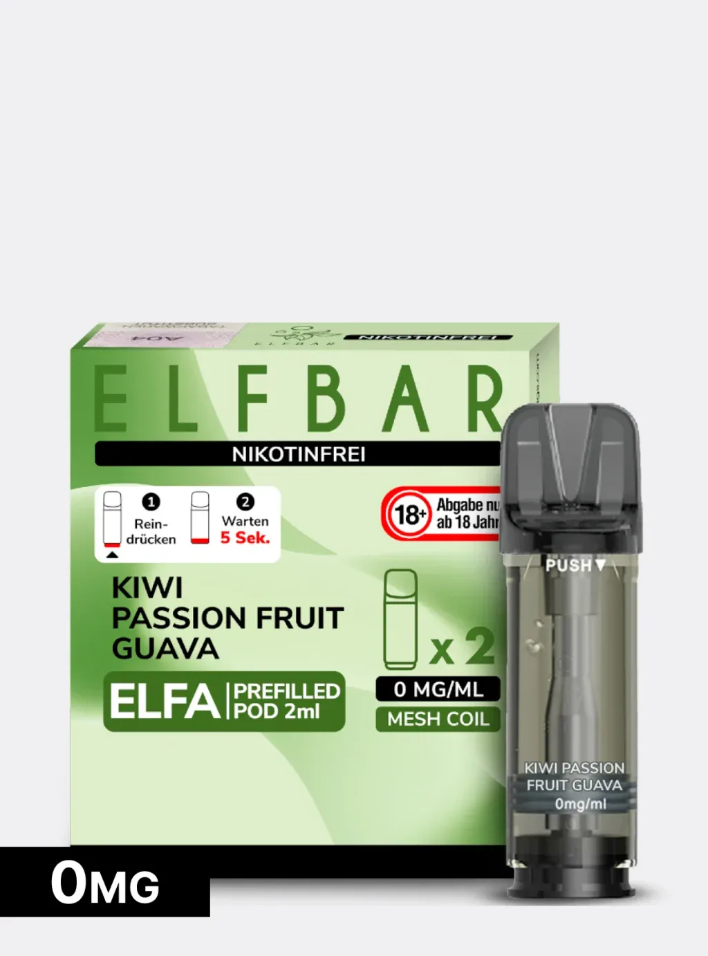 ELFBAR ELFA POD Nikotinfrei-kiwi passion fruit guava