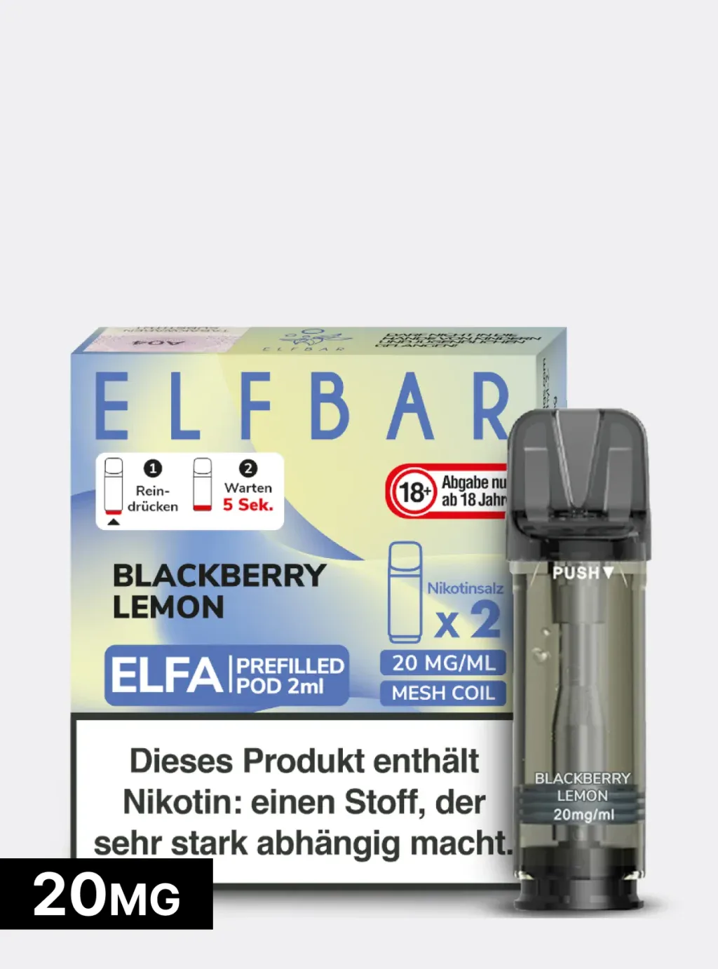 ELFBAR PODS 20mg Nikotin-blackberry lemon