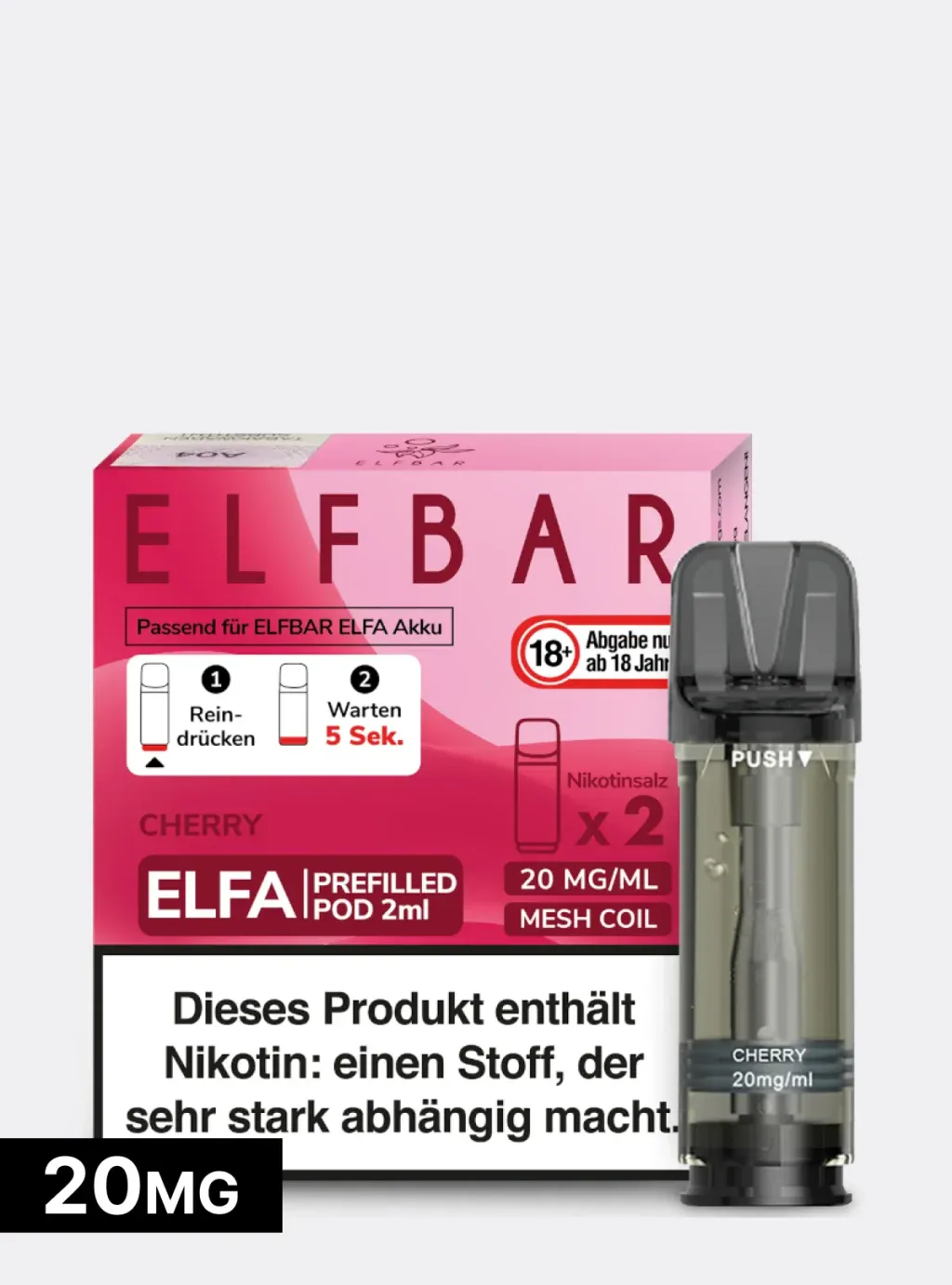 ELFBAR PODS 20mg Nikotin-cherry