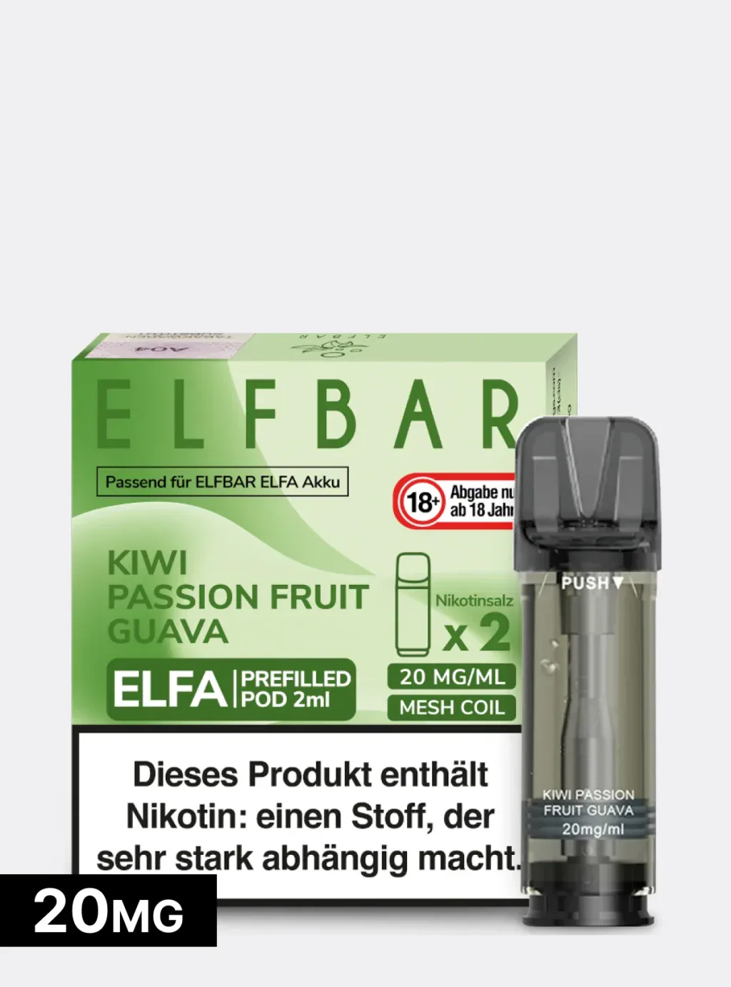 ELFBAR PODS 20mg Nikotin-kiwi passion fruit