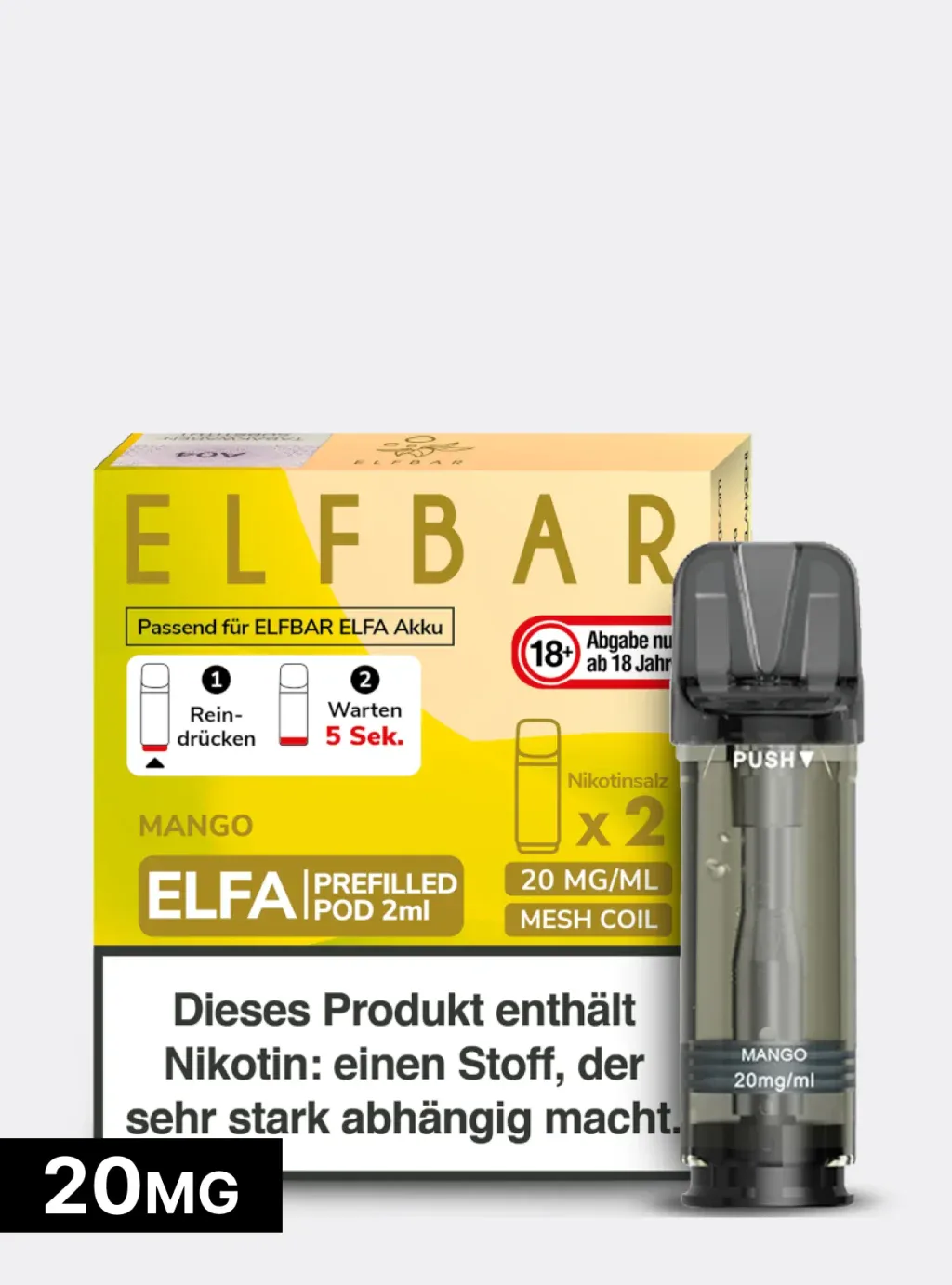 ELFBAR PODS 20mg Nikotin-mango