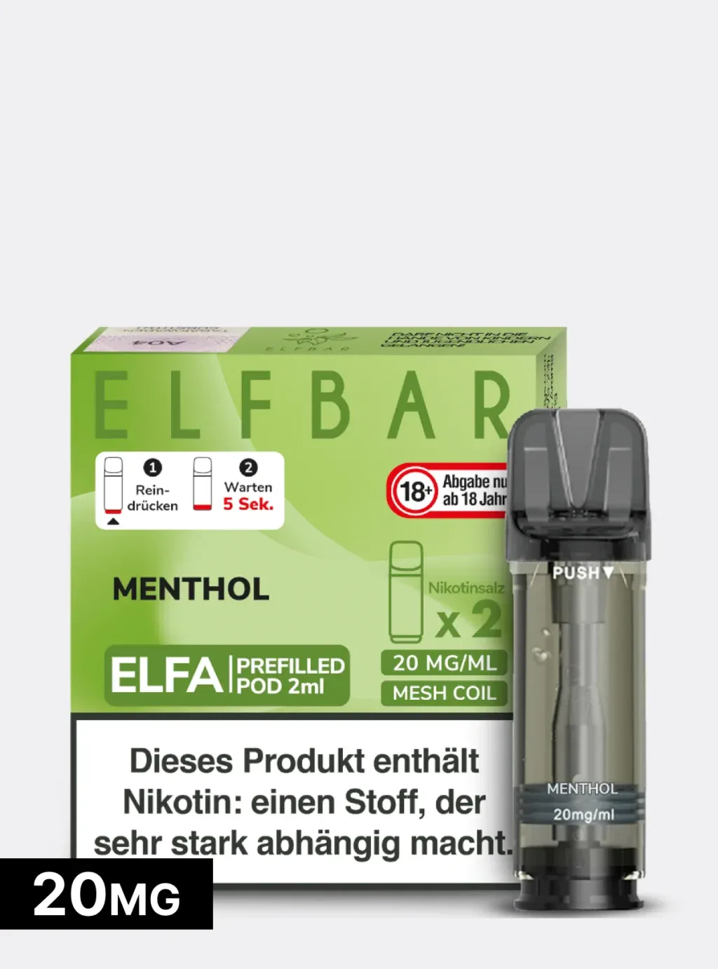 ELFBAR PODS 20mg Nikotin menthol
