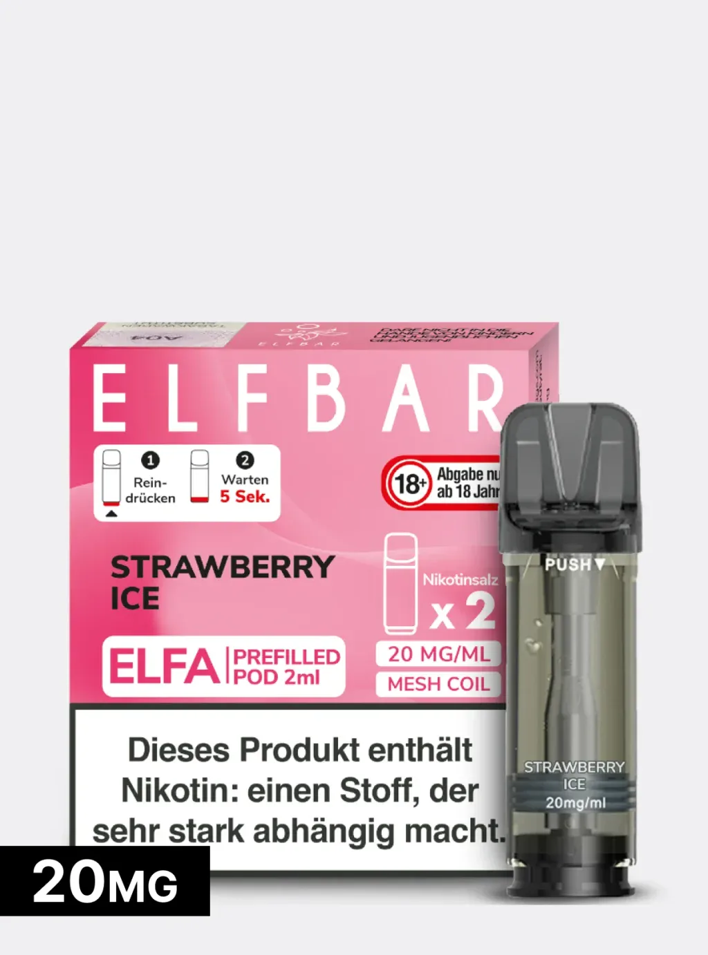 ELFBAR PODS 20mg Nikotin str ice