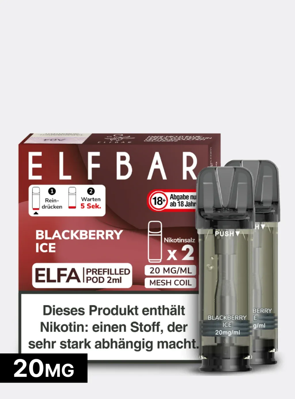 ELFBAR PODS Blackberry Ice 20mg/ml Nikotin