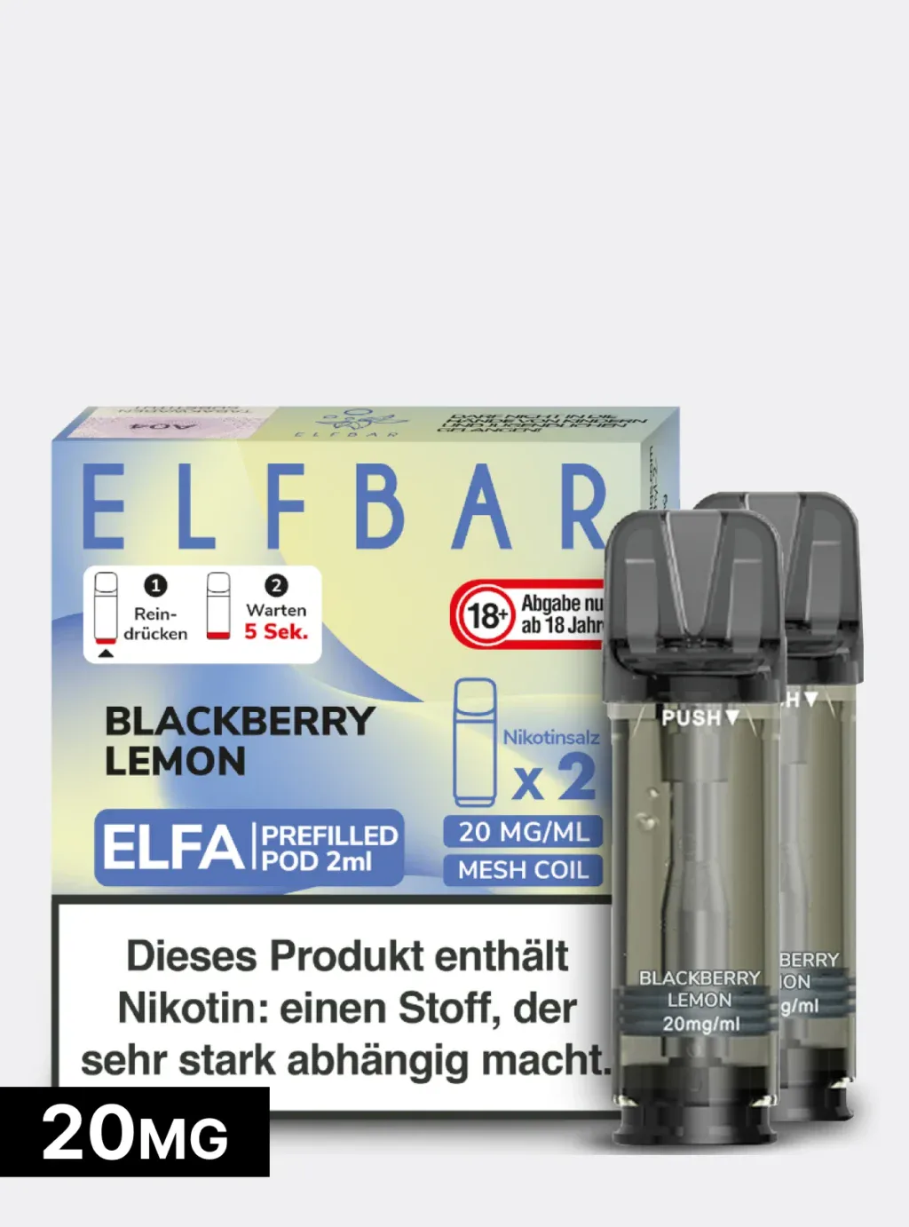 ELFBAR PODS Blackberry Lemon 20mg/ml Nikotin