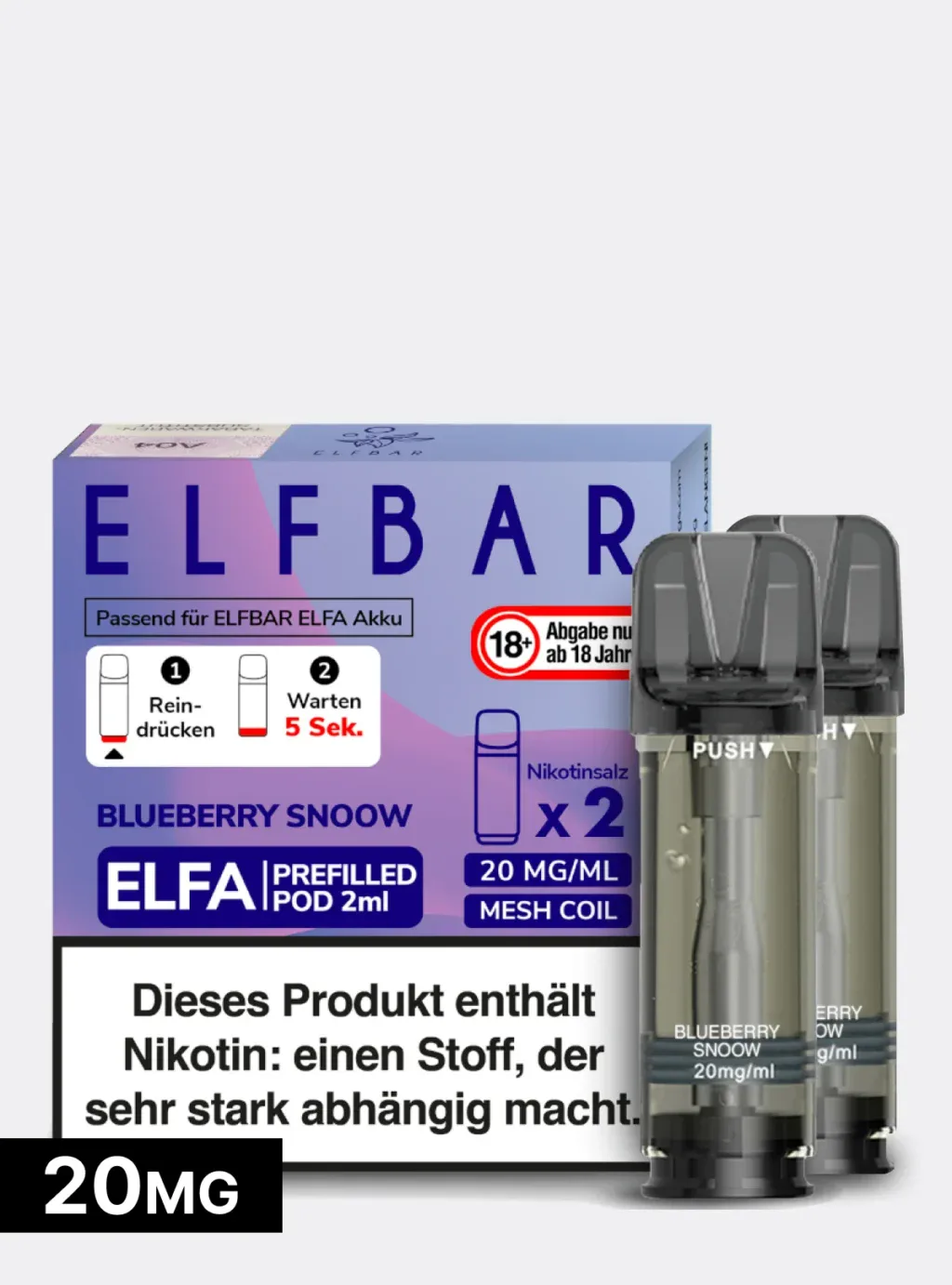 ELFBAR PODS Blueberry Snoow (Berry Snoow) 20mg/ml Nikotin